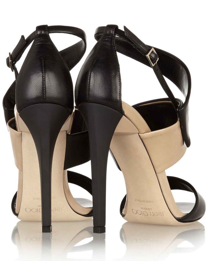 JIMMY CHOO Trapeze Leather Sandals – Shoes Post