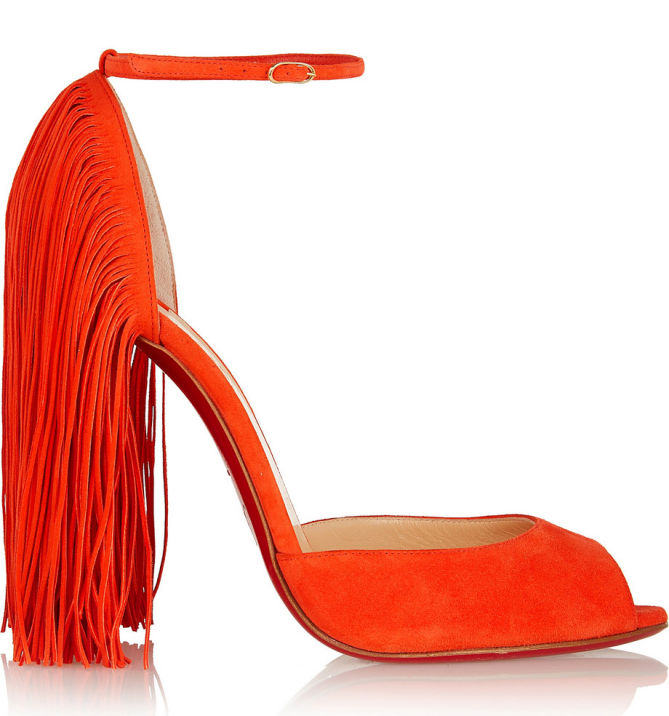 CHRISTIAN LOUBOUTIN Otrot 120 Fringed Suede Sandals – Shoes Post