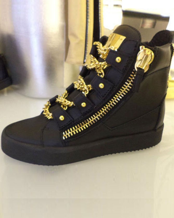 GIUSEPPE ZANOTTI Black Leather London Birel High-Top Sneakers – Shoes Post