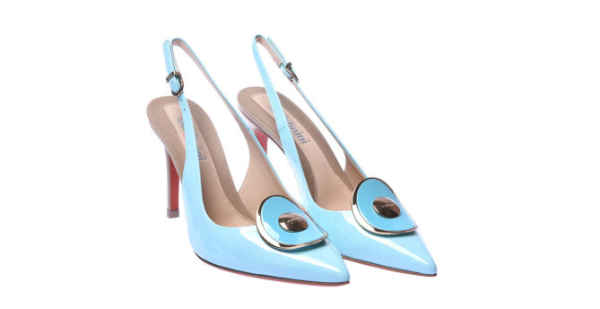 pale blue slingbacks