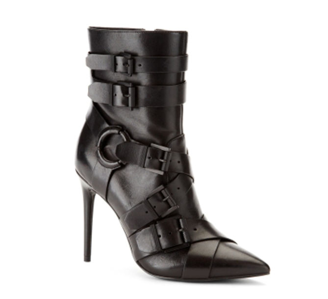 Gaki Leather Pointy-Toe Buckled Boot Kenneth Cole New York – Shoes Post