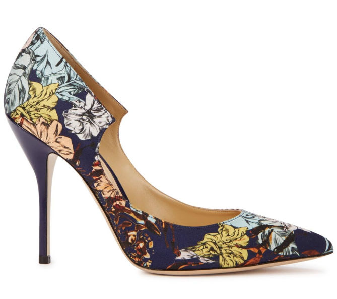 PAUL ANDREW Manhattan Floral-print Satin Pumps – Shoes Post