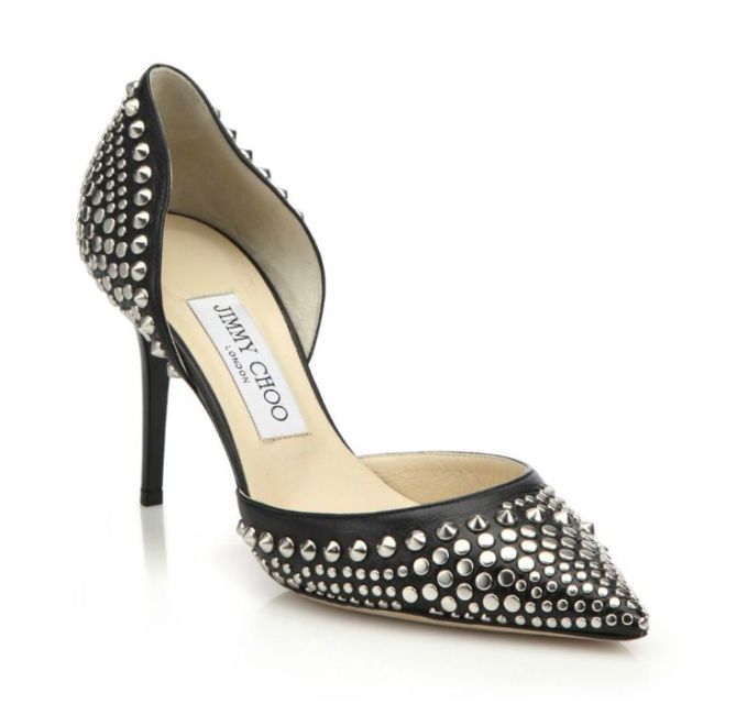 Jimmy Choo Addison Studded Leather Pumps – Shoes Post