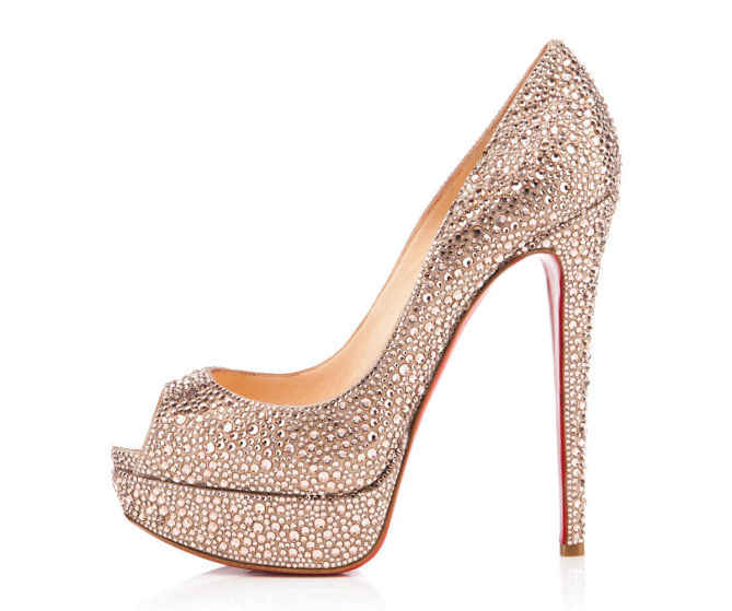 Christian Louboutin Lady Peep Strass 150mm – Shoes Post