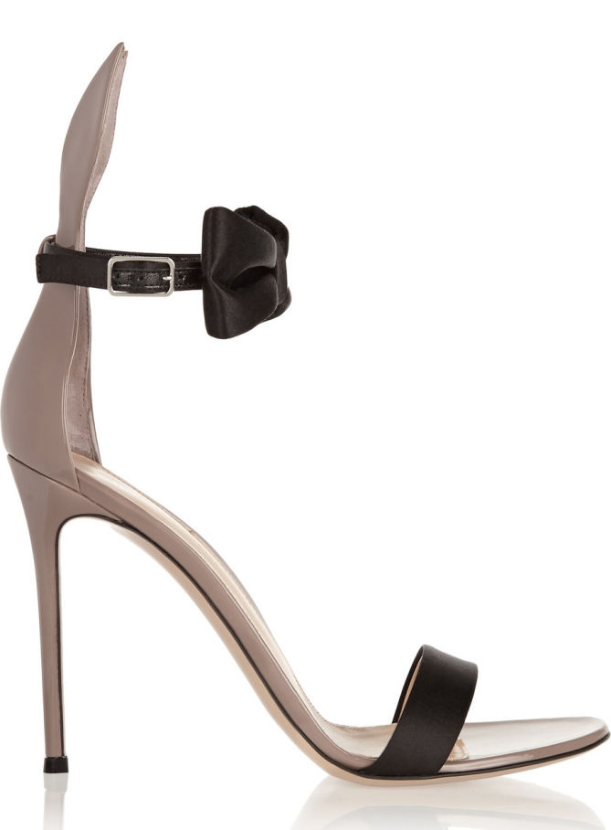 GIANVITO ROSSI Satin and Patent-leather Sandals – Shoes Post