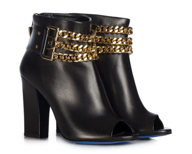LORIBLU Black Leather Open toe Ankle Boots – Shoes Post
