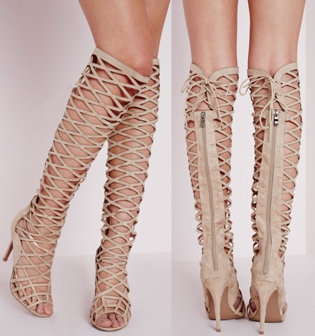 Demi Lovato Channels Bondage Fashion with Thigh-High Sandals and ...