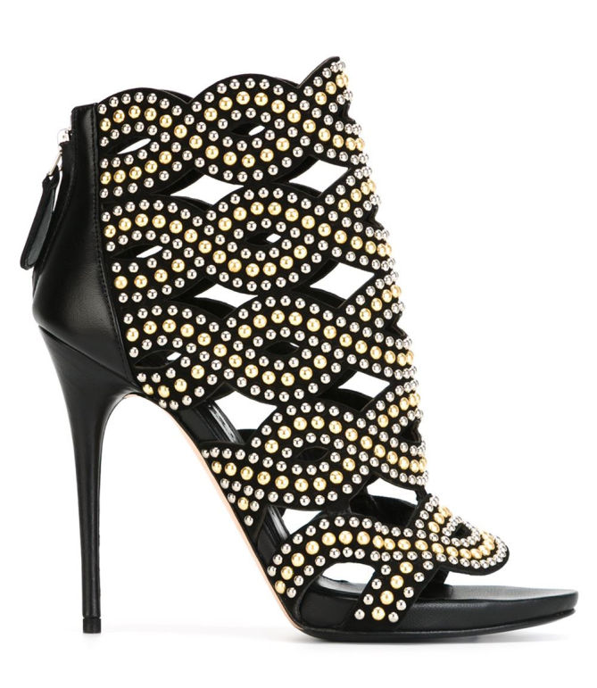 ALEXANDER MCQUEEN Studded Cage Booties – Shoes Post
