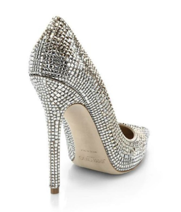 Jimmy Choo Tartini Square Pavé Crystal & Suede Pumps – Shoes Post