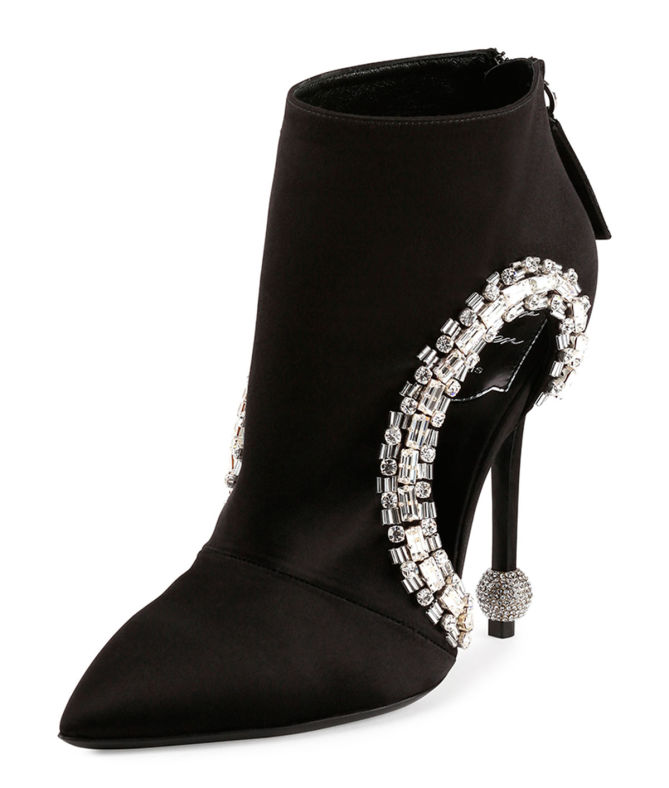 Roger Vivier Crystal-Trimmed Cutout Bootie – Shoes Post