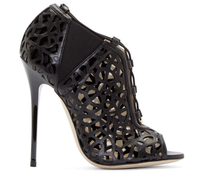 Jimmy Choo Tactic Black Nappa And Shiny Leather Sandal Booties – Shoes Post
