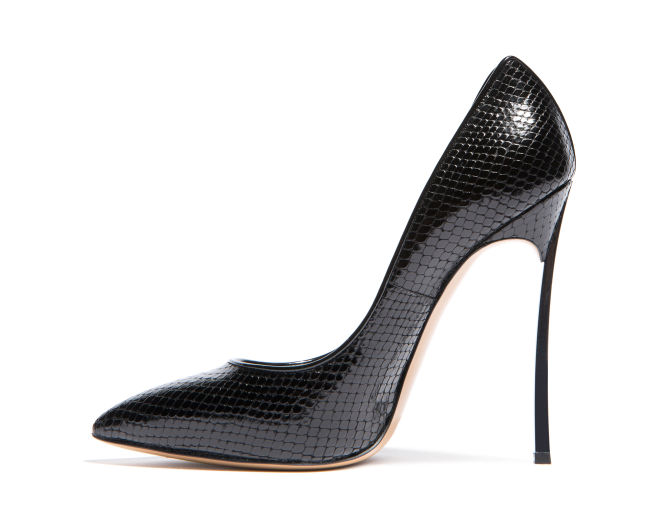 CASADEI Black Perlized “Blade” – Shoes Post