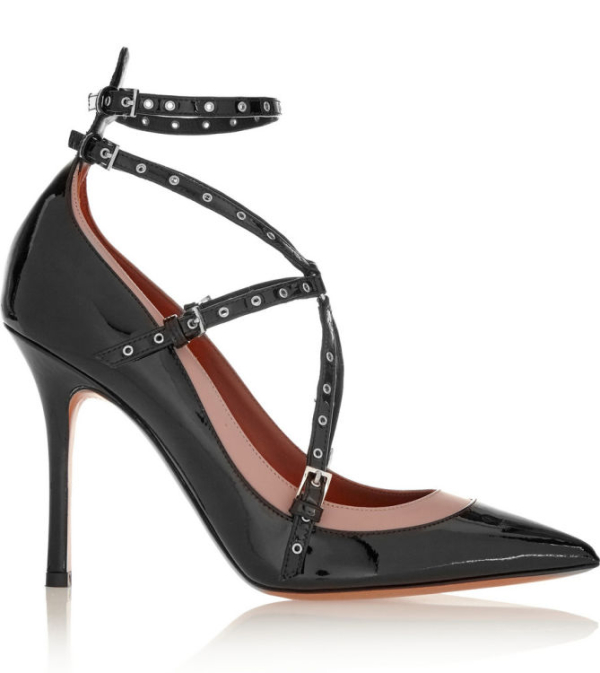 VALENTINO Love Latch Eyelet-embellished Patent-leather Pumps – Shoes Post