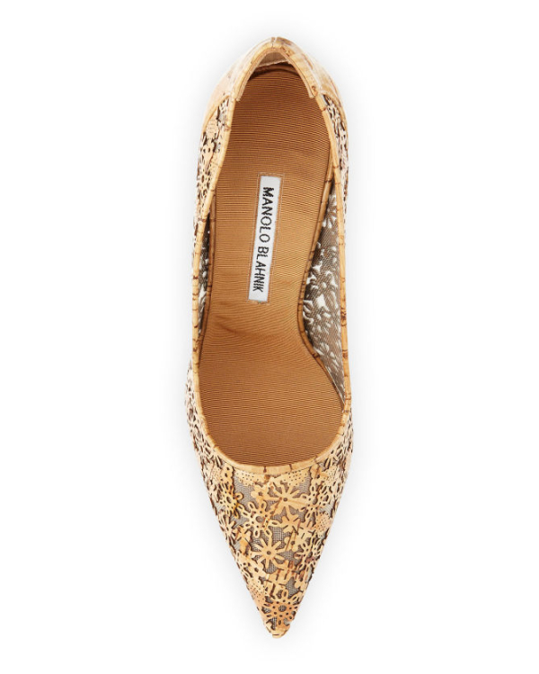 manolo blahnik cork pumps