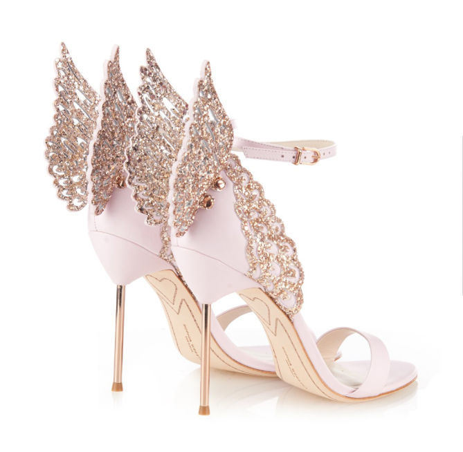 SOPHIA WEBSTER Evangeline Glitter Angel-wing Sandals – Shoes Post