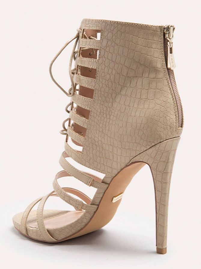 BEBE SAMIRRA LACED CAGE BOOTIES – Shoes Post