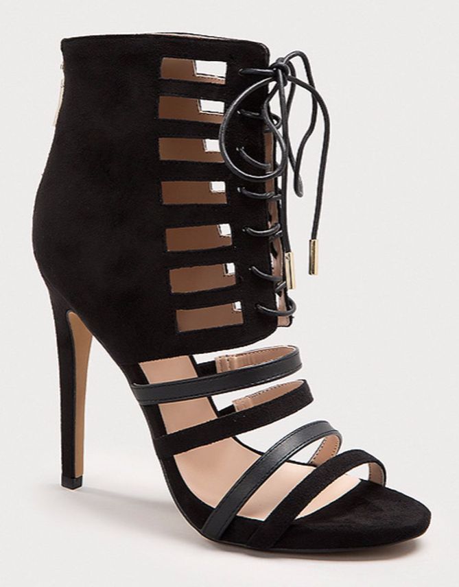BEBE SAMIRRA LACED CAGE BOOTIES – Shoes Post