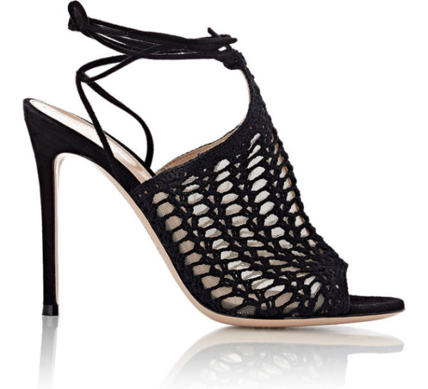 GIANVITO ROSSI Crochet Ankle-Tie Sandals – Shoes Post