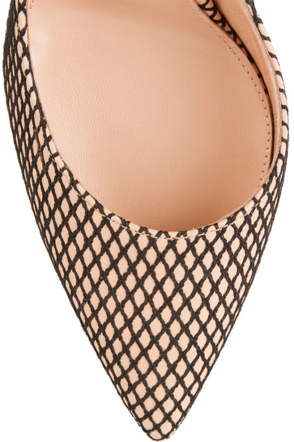 gianvito rossi fishnet mules