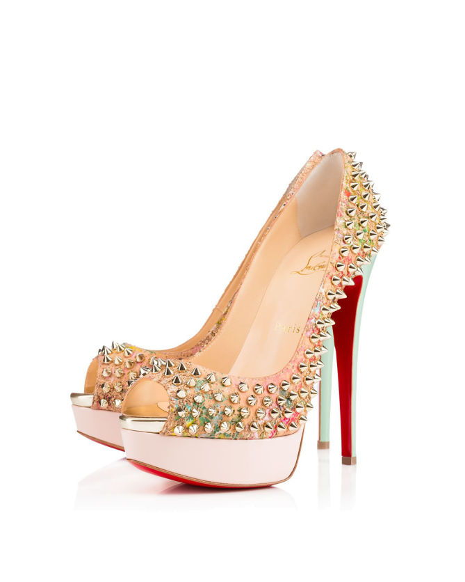 Christian Louboutin Lady Peep Spikes 150 mm - Shoes Post