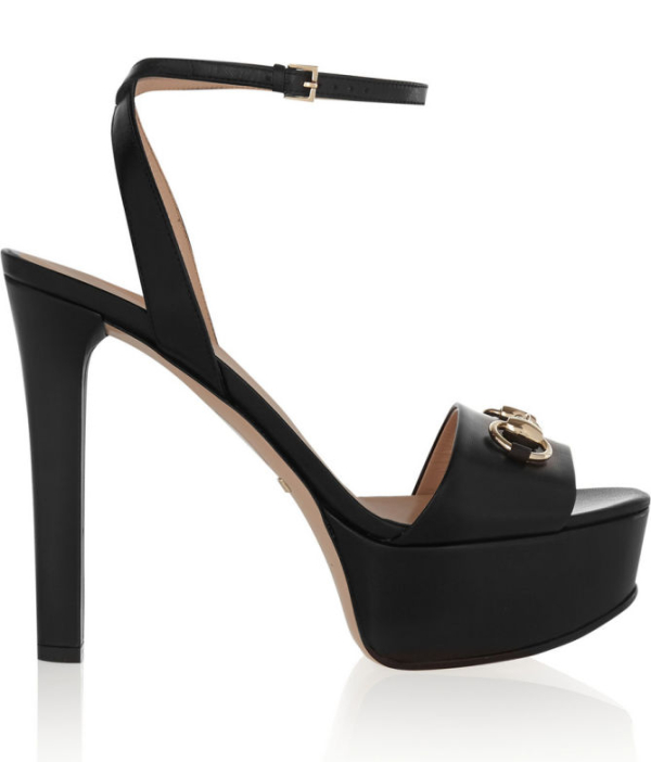 GUCCI Horsebitdetailed leather platform sandals Shoes Post