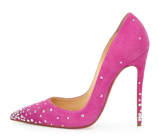 Christian Louboutin Degrastrass Suede 120mm Red Sole Pump, Indian Rose ...