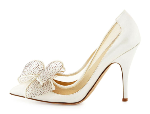 Kate Spade New York Lovely Satin Bow Pump, Ivory – Shoes Post