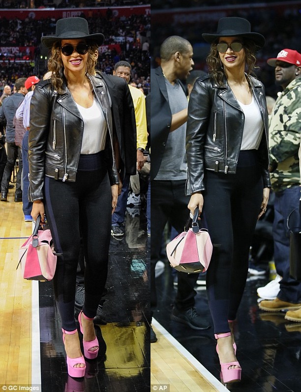 Beyonce in Pink Platform Sandals for Court Side Style: Hit or Miss ...