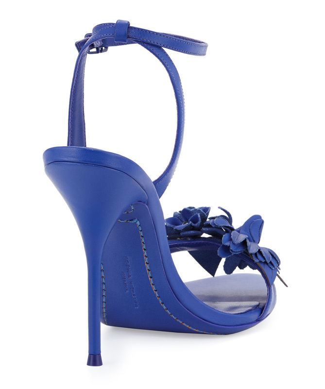 Sophia Webster Lilico Floral Leather Sandal, Royal – Shoes Post