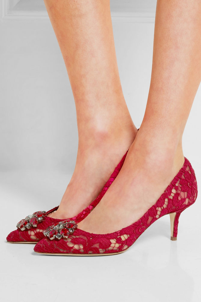 D&g cheap lace pumps