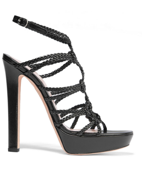 ALEXANDER MCQUEEN Braided leather platform sandals â Shoes Post