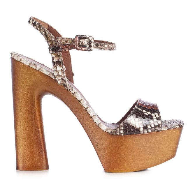Le Silla Sandal in Python Yuc in adobe colour – Shoes Post