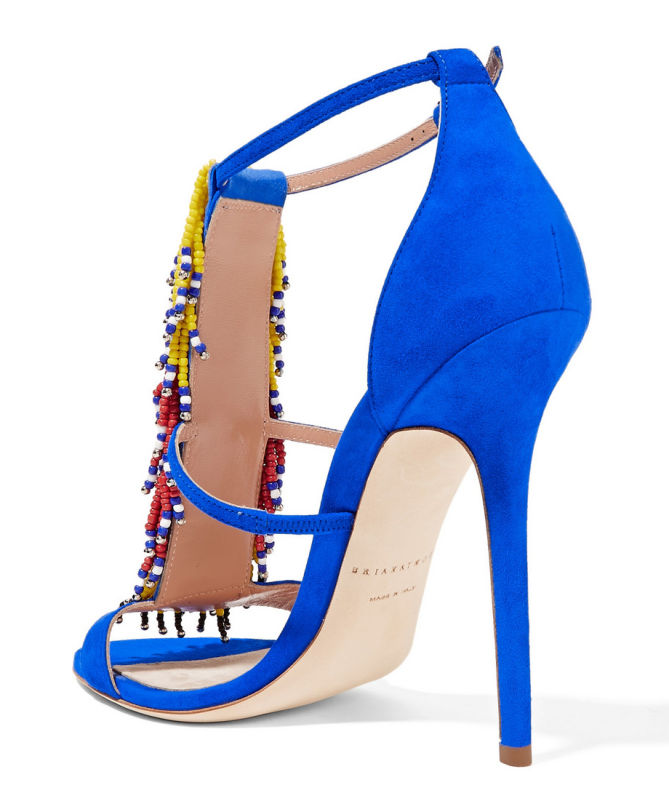 BRIAN ATWOOD Iliana fringed suede sandals – Shoes Post