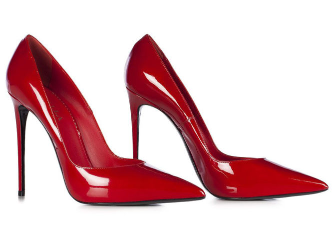 Le Silla Pointed pump in Kabir, Red patent – Shoes Post