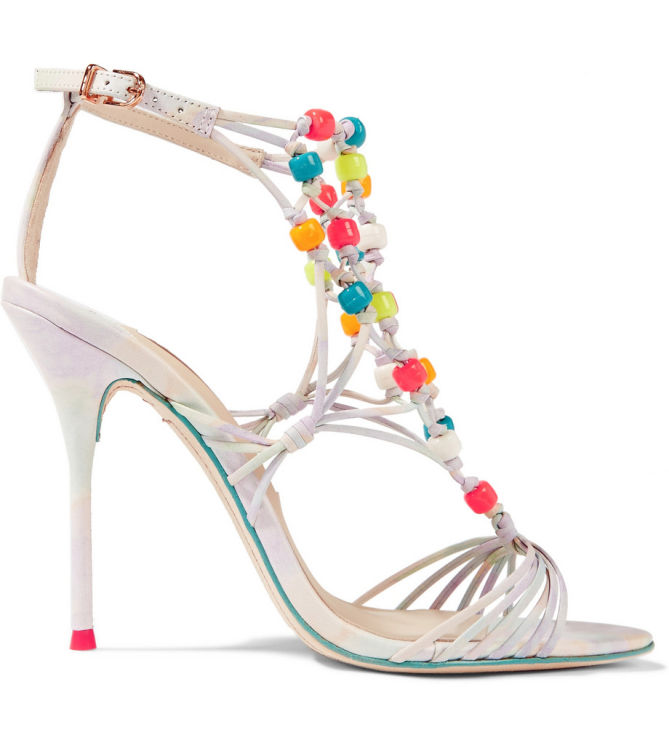 SOPHIA WEBSTER Arielle beaded woven leather sandals – Shoes Post