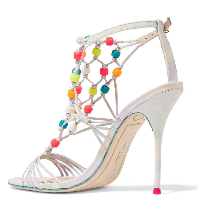SOPHIA WEBSTER Arielle beaded woven leather sandals – Shoes Post