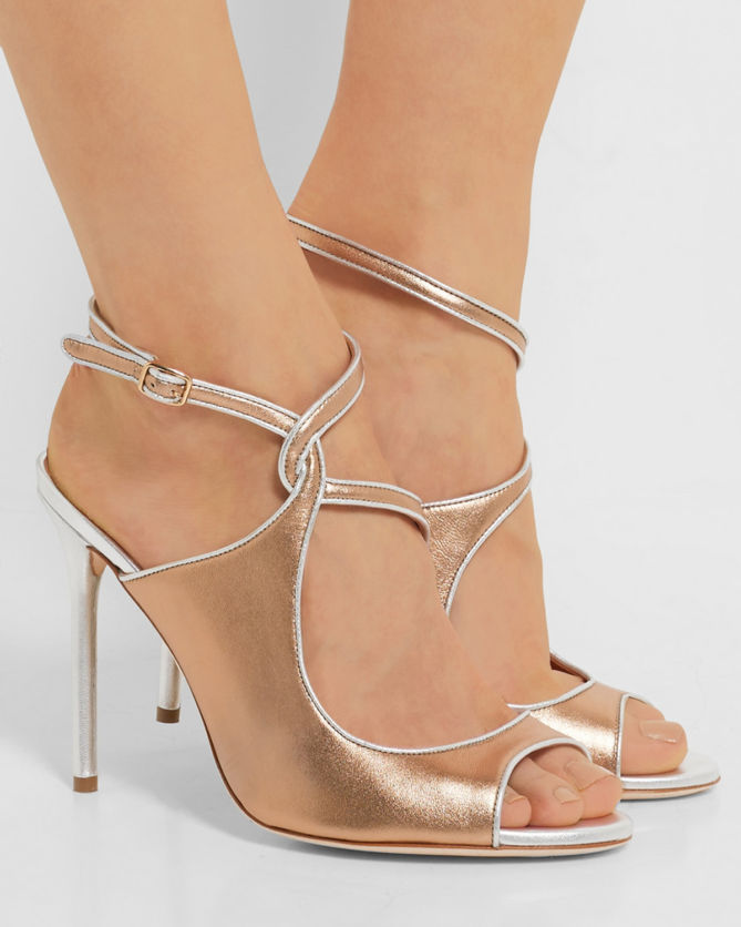 MALONE SOULIERS Della metallic leather sandals – Shoes Post