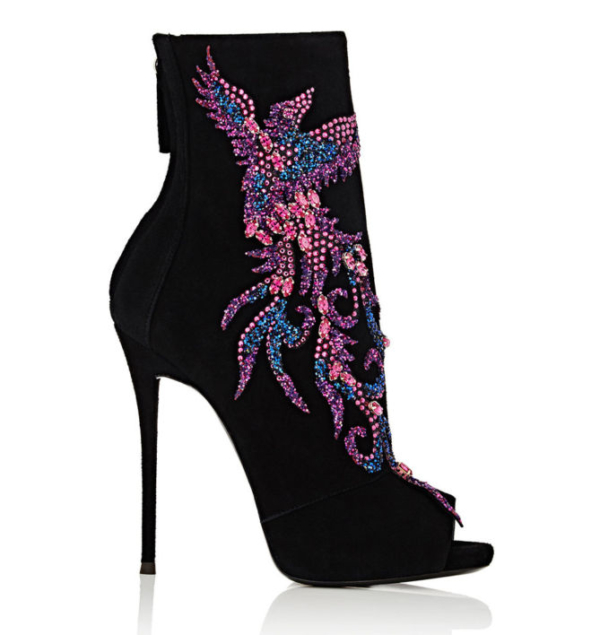 GIUSEPPE ZANOTTI Glitter- & Crystal-Embellished Ankle Boots – Shoes Post