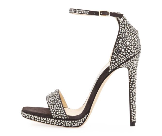 Jimmy Choo Kaylee Crystal 120mm Pump, Taupe/Gray – Shoes Post