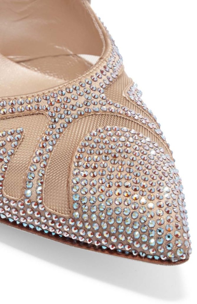 Escarpins Audrey Brooke Satin Doré à Paillettes, Pointue, Talon Haut, Taille 8.5 US - Occasion