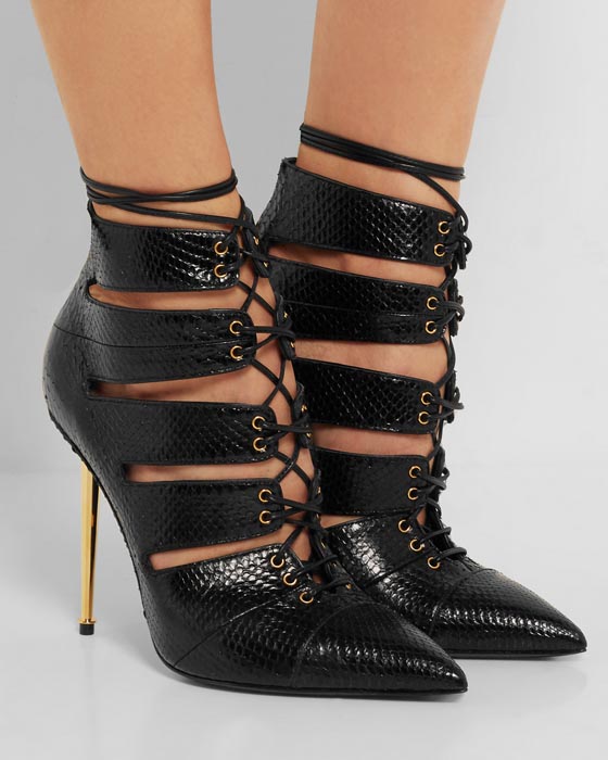TOM FORD Lace-up python pumps – Shoes Post