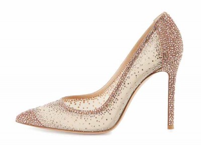 Gianvito Rossi Rania Crystal Illusion 105mm Pump, Nude – Shoes Post