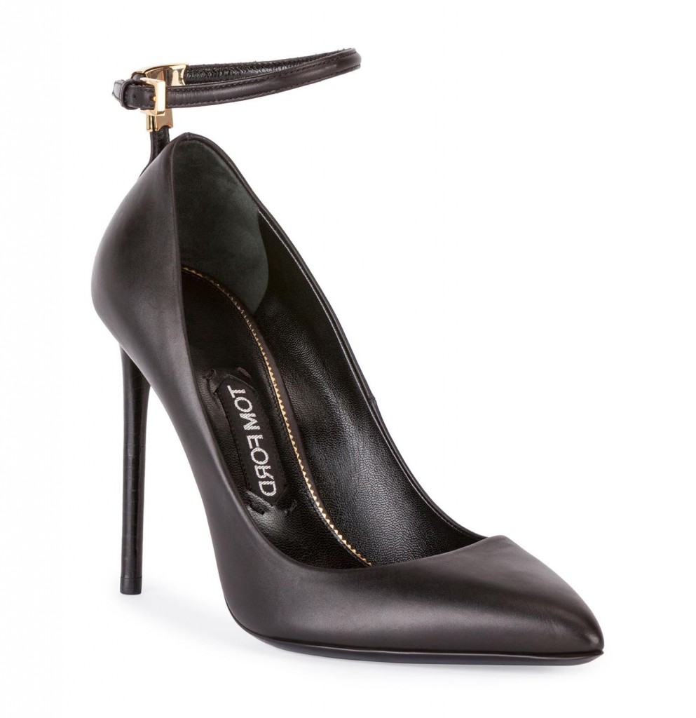 TOM FORD T-Bar Leather 105mm Pump, Black – Shoes Post