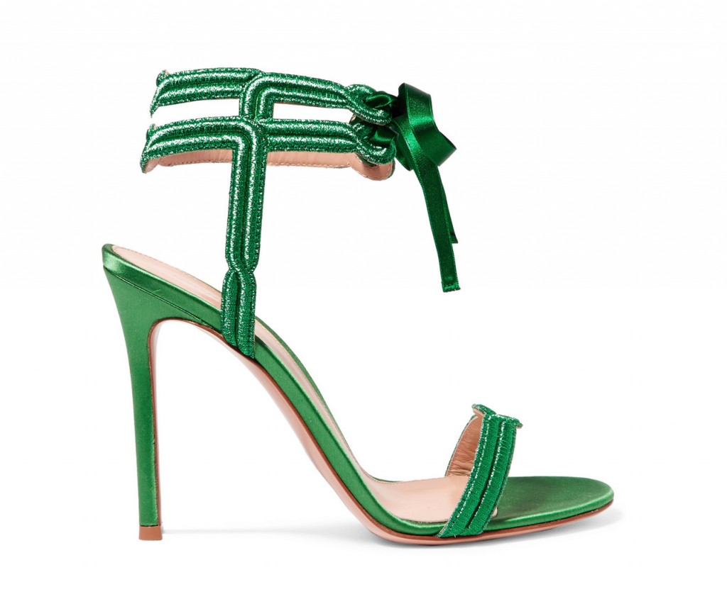 GIANVITO ROSSI Satin and lamé sandals – Shoes Post