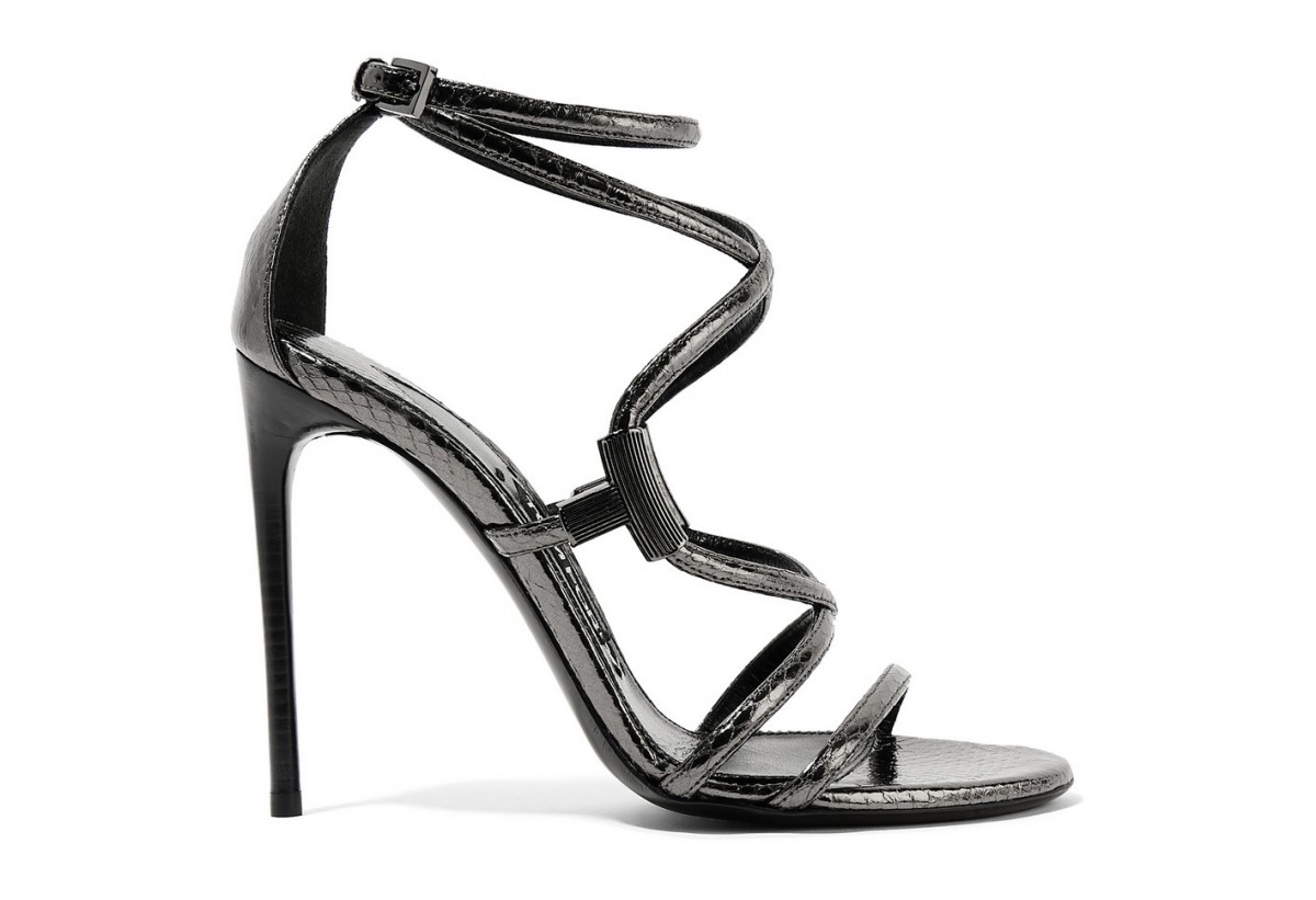 TOM FORD Embellished glossed-ayers sandals – Shoes Post