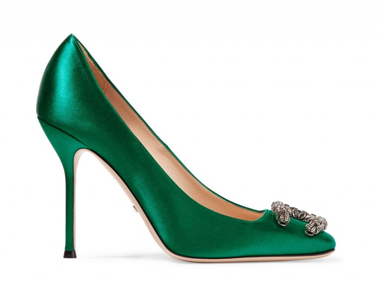 Gucci Dionysus Embellished Satin Pumps – Shoes Post