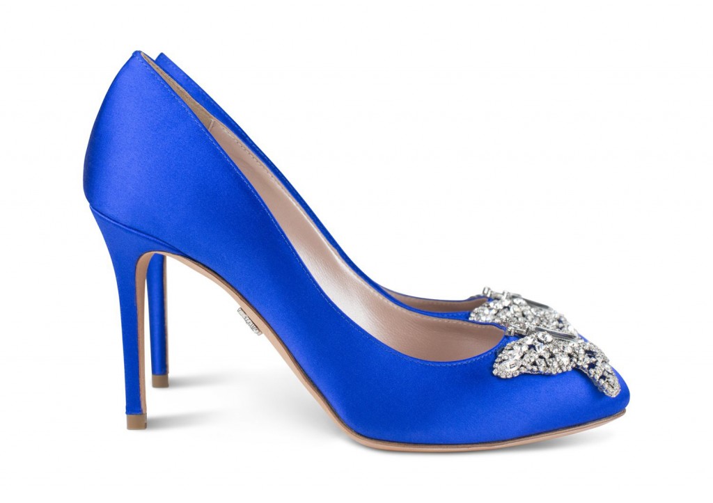 Aruna Seth COBALT BLUE SATIN ROUND TOE FARFALLA – Shoes Post
