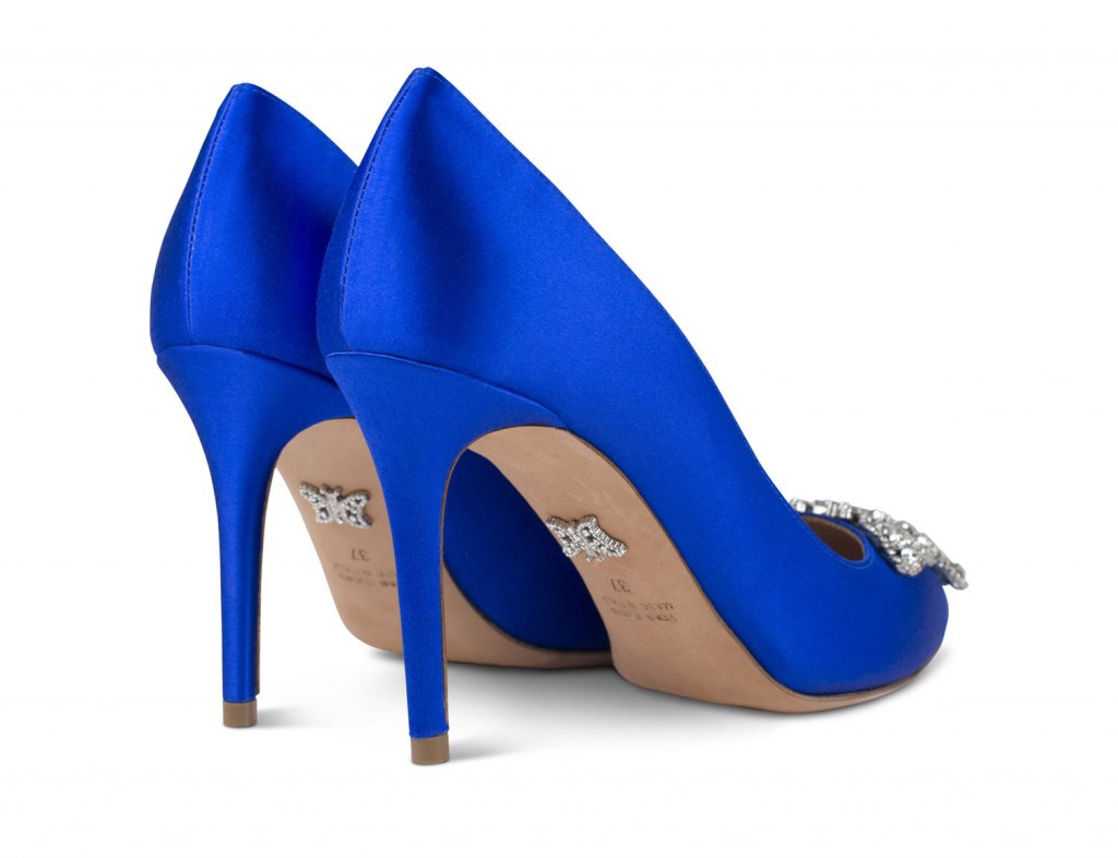 Aruna Seth COBALT BLUE SATIN ROUND TOE FARFALLA – Shoes Post