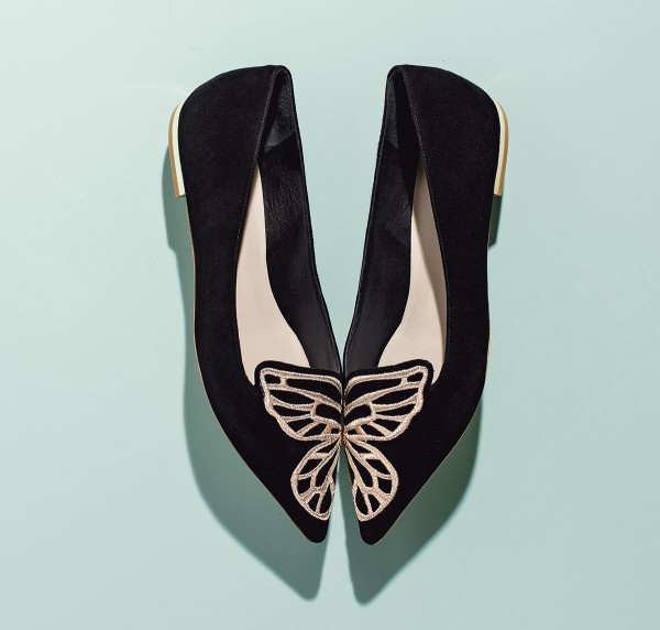 sophia webster bibi butterfly embroidered suede flats