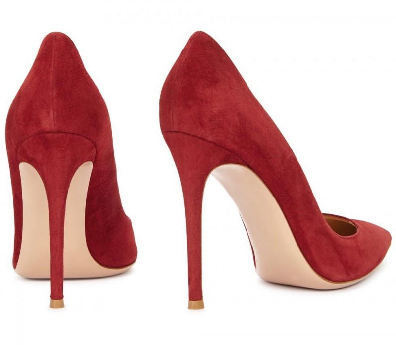GIANVITO ROSSI Classic red suede pumps – Shoes Post